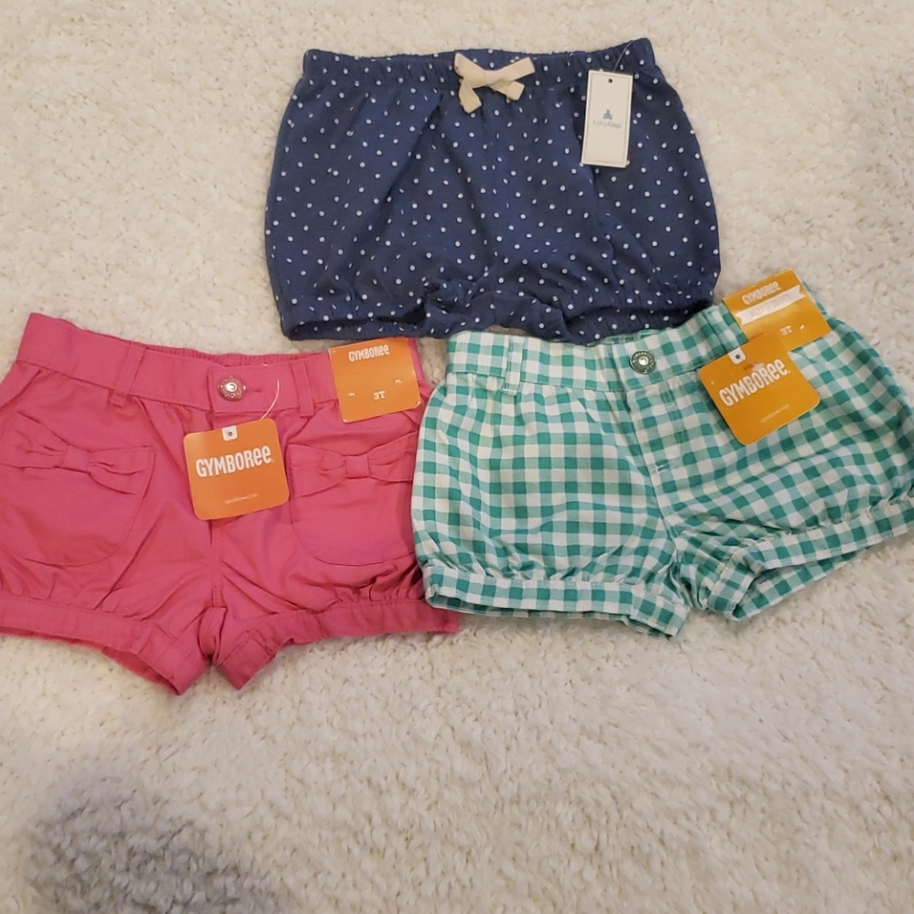 NWT Gymboree and Gap shorts 3T Lot